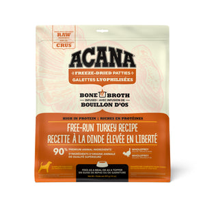 ACANA Free-Run Turkey Recipe Patties Grain-Free Freeze-Dried Dog Food & Topper, 14-oz