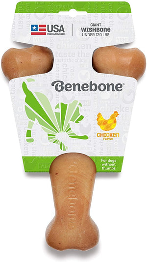 Benebone Rotisserie Chicken Flavored Wishbone Dog Chew Toy