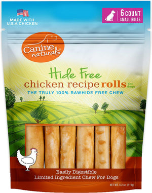 Canine Naturals Hide Free Chicken Rolls Dog Treats