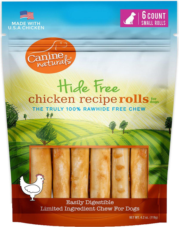 Canine Naturals Hide Free Chicken Rolls Dog Treats