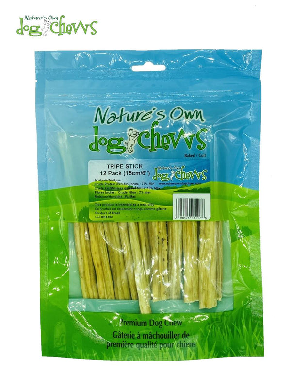 Nature's Own Dog Chews Bâtonnets de Tripes Friandises sans odeur pour chiens