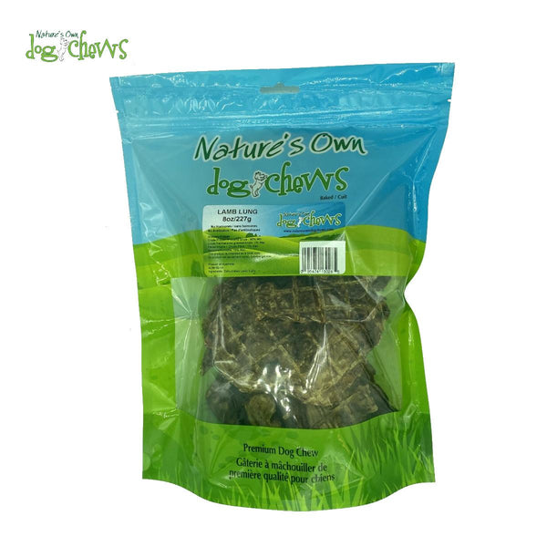 Nature's Own Dog Chews Mâchouilles de poumon d'agneau Friandises pour chiens
