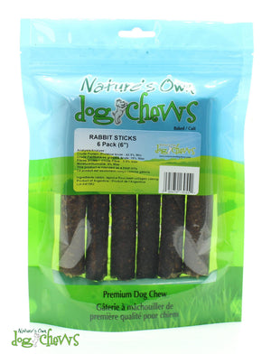 Nature's Own Dog Chews Bâtonnets de lapin Friandises pour chiens
