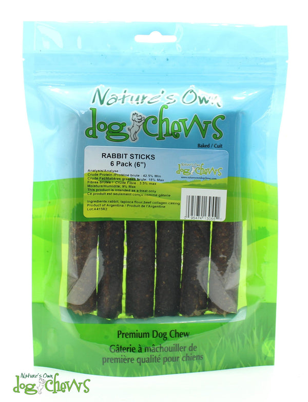 Nature's Own Dog Chews Bâtonnets de lapin Friandises pour chiens