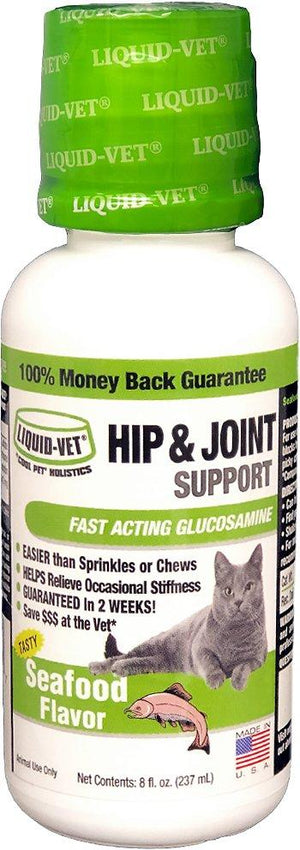 Liquid-Vet Hip & Joint Support Seafood Flavored Cat Supplement