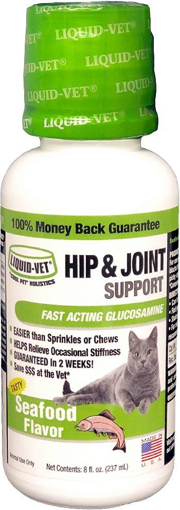 Liquid-Vet Hip & Joint Support Seafood Flavored Cat Supplement