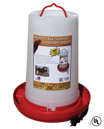 Fontaine à volaille chauffante en plastique Farm Innovators, 3 gallons