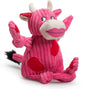 HuggleHounds Knottie Valentine's Coy Cow Dog Toy