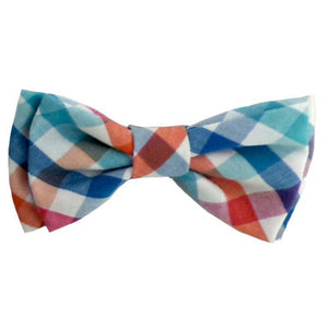 Huxley & Kent Pet Bow Tie, Blue/Green Check