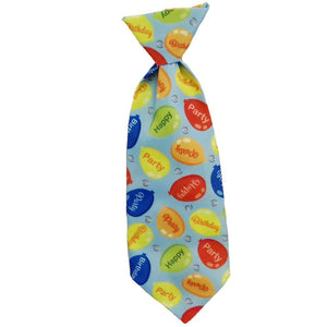 Huxley & Kent Party Time Dog Long Tie, Blue