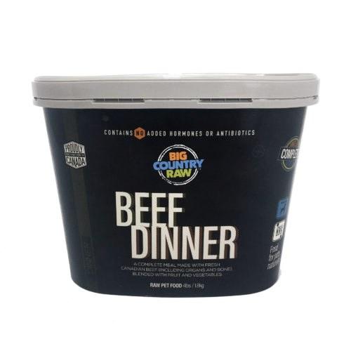 Big Country Raw Dîner au bœuf cru surgelé pour chiens