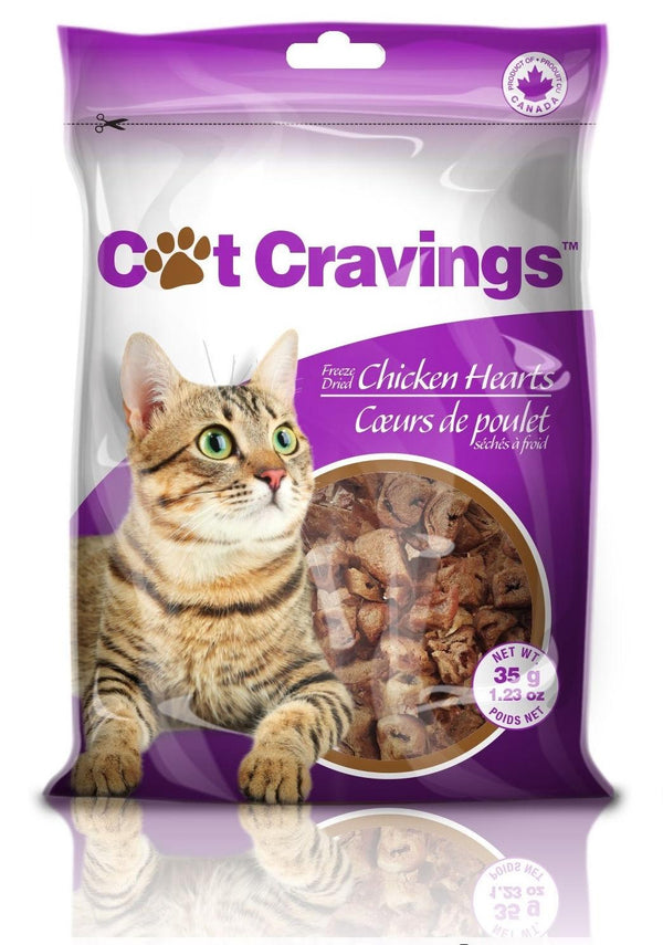 Petz International Cat Cravings Chicken Hearts Freeze-Dried Cat Treats