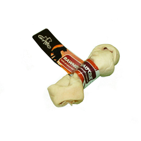 Gabo White Knotted Rawhide Bone Dog Treats