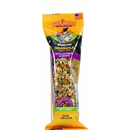 Sunseed Vita Prima Grainola Avoine et Raisin Friandise sèche pour petits animaux.