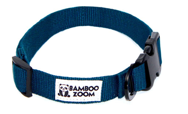 Bamboo Zoom Dog Collar, Blue