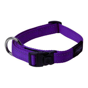 Rogz Classic Dog Collar, Purple, Medium