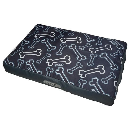 Rogz Flat Podz Bone Dog Bed, Black