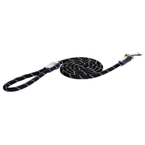 Rogz Rope Dog Leash, Black