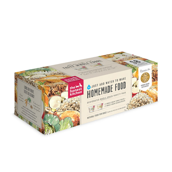 The Honest Kitchen Whole Grain Chicken & Turkey Recipe Variety Pack Dehydrated Dog Food