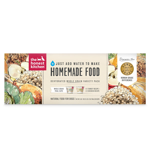 The Honest Kitchen Whole Grain Chicken & Turkey Recipe Variety Pack Dehydrated Dog Food