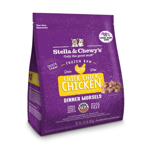 Stella & Chewy's Chick Chick morceaux de dîner au poulet cru congelés pour chats