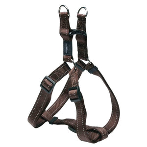 Rogz Classic Reflective Step-in Dog Harness, Chocolate Brown