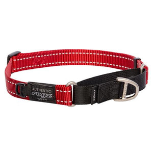 Rogz Control Martingale Web Dog Collar, Red, Large