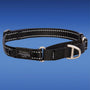Rogz Landing Strip Web Control Dog Collar, Black