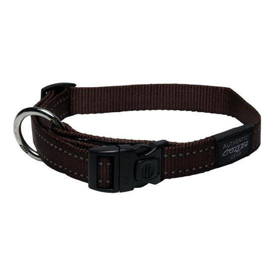 Rogz Classic Dog Collar, Chocolate, X-Large