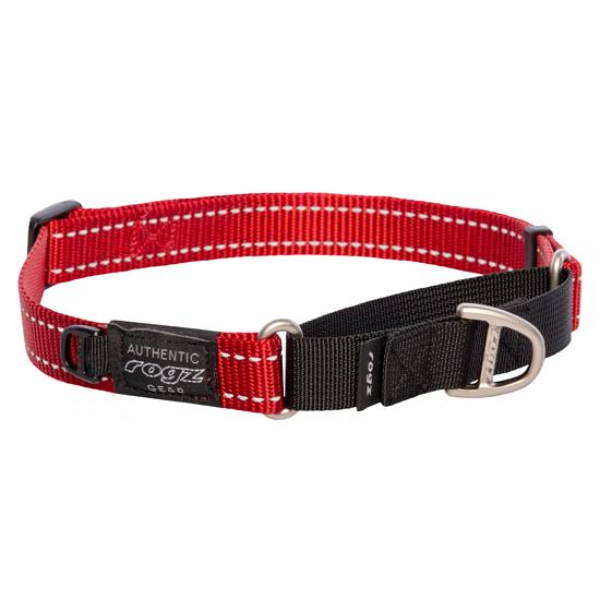 Rogz Control Martingale Web Dog Collar, Red, Small