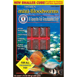 San Francisco Bay Brand Mini Bloodworms Cube Frozen Fish Food