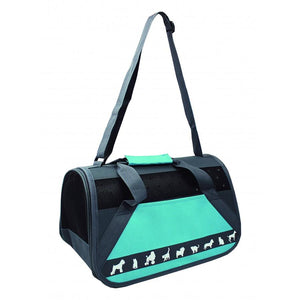 TUFF Front Load Pet Carrier, Blue, 16.5 x 8 x 10-in