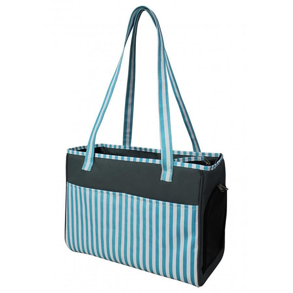 TUFF Fashion Tote Pet Carrier, Stripe, 16 x 8.5 x 11-in