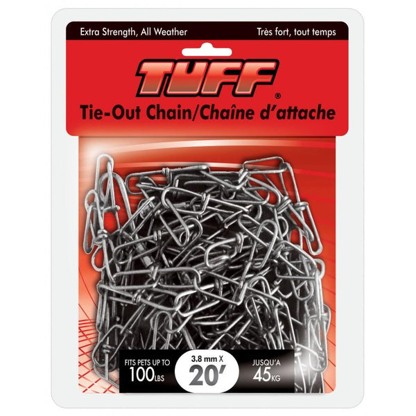 TUFF Chaîne d'attache pour chiens jusqu'à 100 lb