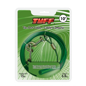 Câble d'attache TUFF pour chiens jusqu'à 15 lb