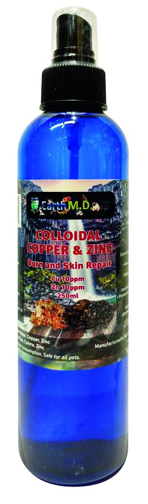 Earth M.D. Cuivre colloïdal et zinc pour animaux de compagnie
