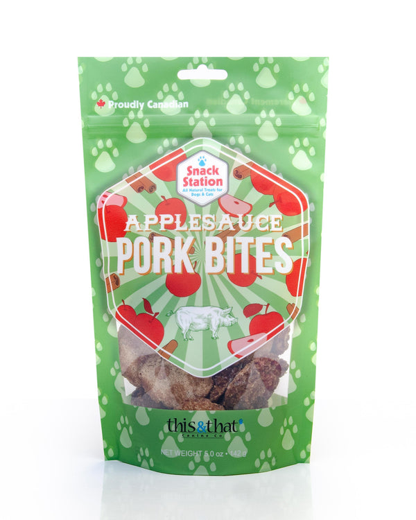 This & That Snack Station Applesauce Pork Bites Dog Treats