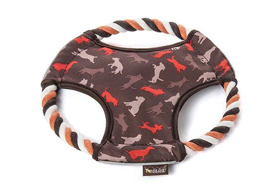 P.L.A.Y. Scout & About Flying Disc Dog Toy, Mocha