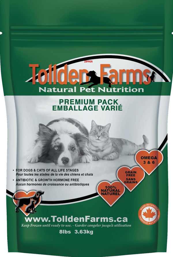 Tollden Farms Pack premium nourriture congelée pour chiens et chats