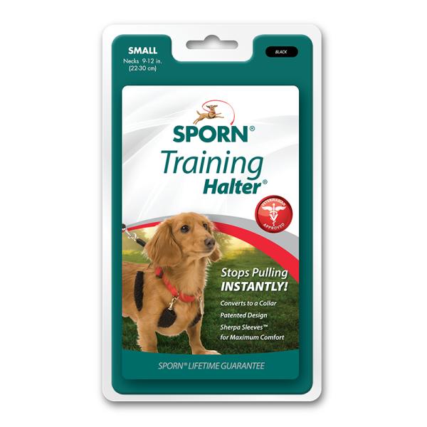Sporn Stop Pull Dog Halter, Black