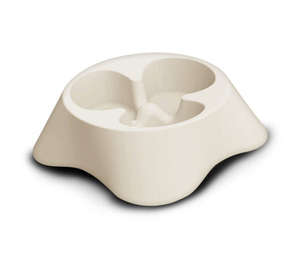 Bergamo Slow Feeder Bowl Nuvola, White