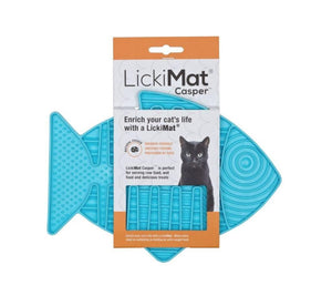 LickiMat Casper Cat Slow Feeder Mat, Turquoise
