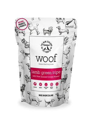 New Zealand Natural Pet Food Woof Lamb Green Tripe Freeze-Dried Dog Treats