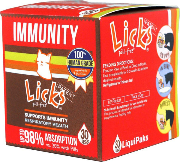 Licks Complément immunité pour chat sans pilule