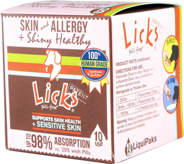 Licks Complément peau & allergies pour chien sans pilule