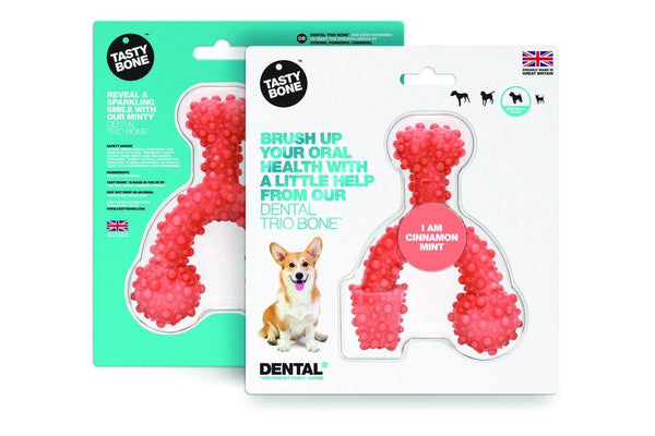 Tasty Bone Trio d'os dentaire Cannelle Menthe pour chiens