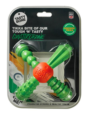 Tasty Bone Nylon QuattroBone Chicken Tikka Dog Toy