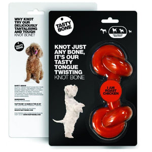 Tasty Bone Nylon Knotted Bone Roast Chicken Dog Toy