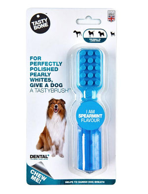 Tasty Bone Dental TastyBrush Spearmint Dog Toy