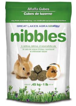 Great Lakes Agra Nibbles Cubes de luzerne Nourriture pour petits animaux